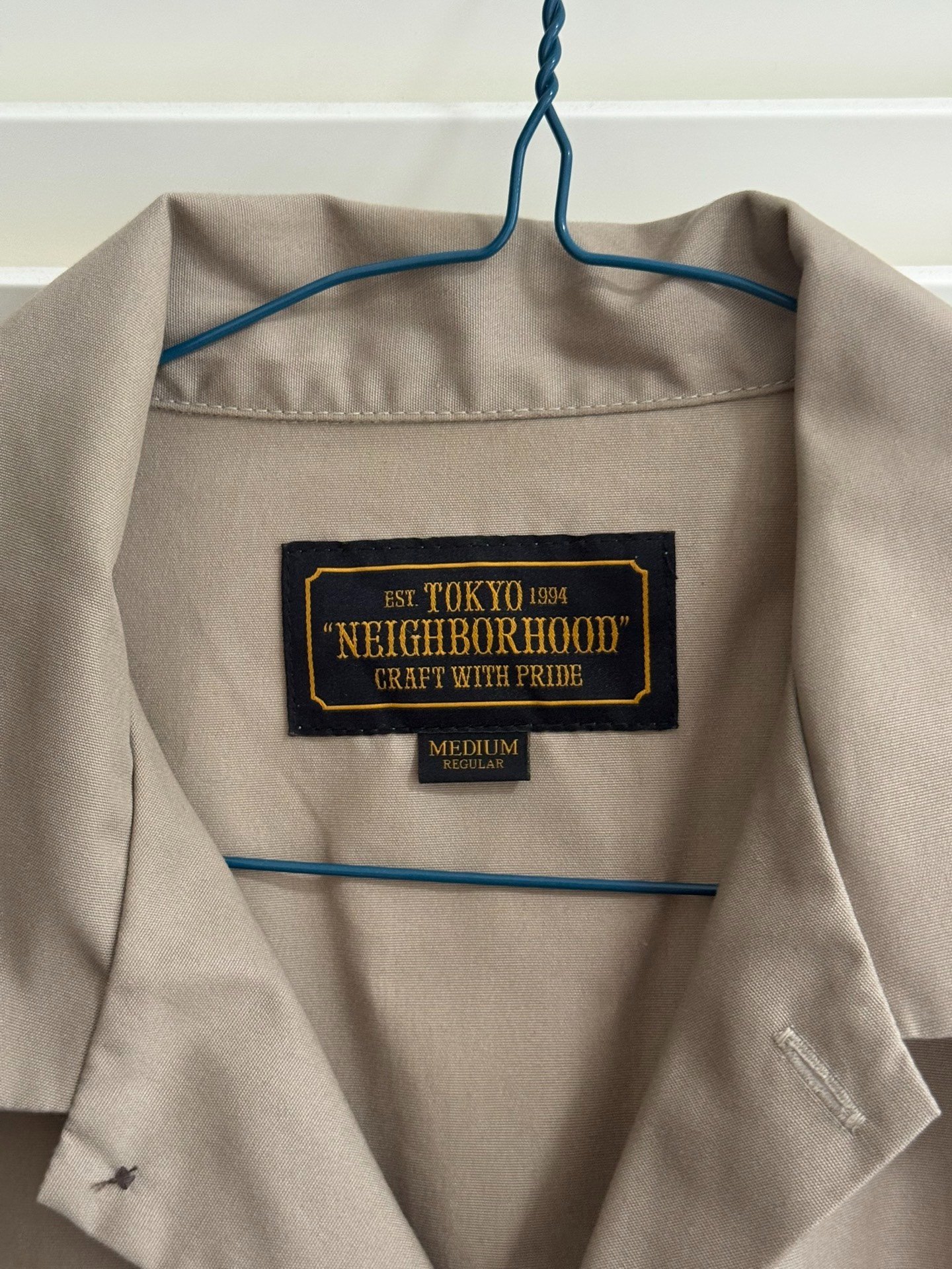 NEIGHBORHOOD Beige Short-Sleeve Work Shirt — back