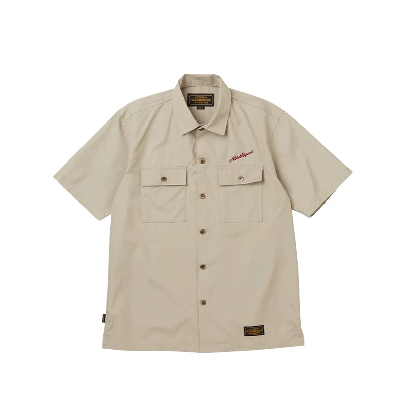 NEIGHBORHOOD Beige Short-Sleeve Work Shirt