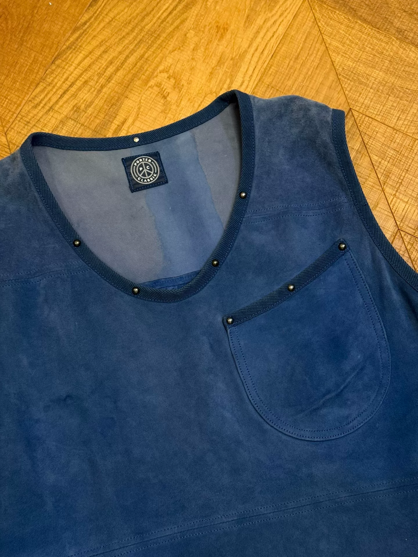 Porter Classic Sheep Suede Vest — back