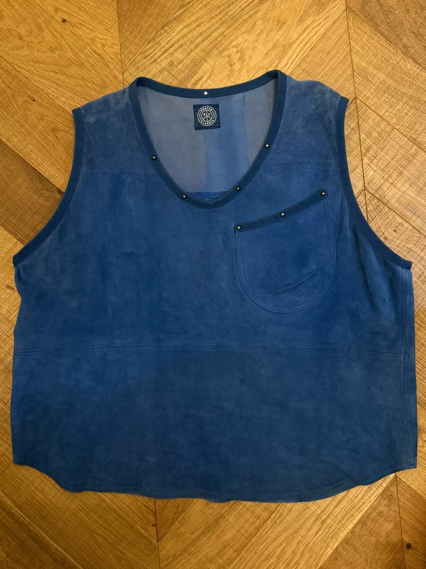 Porter Classic Sheep Suede Vest — detail