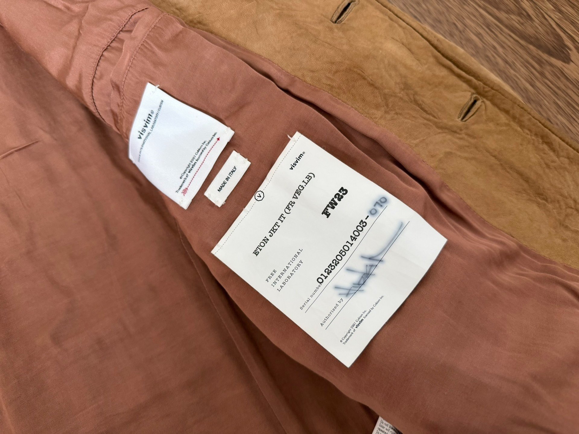 VISVIM 23AW ETON JKT — back