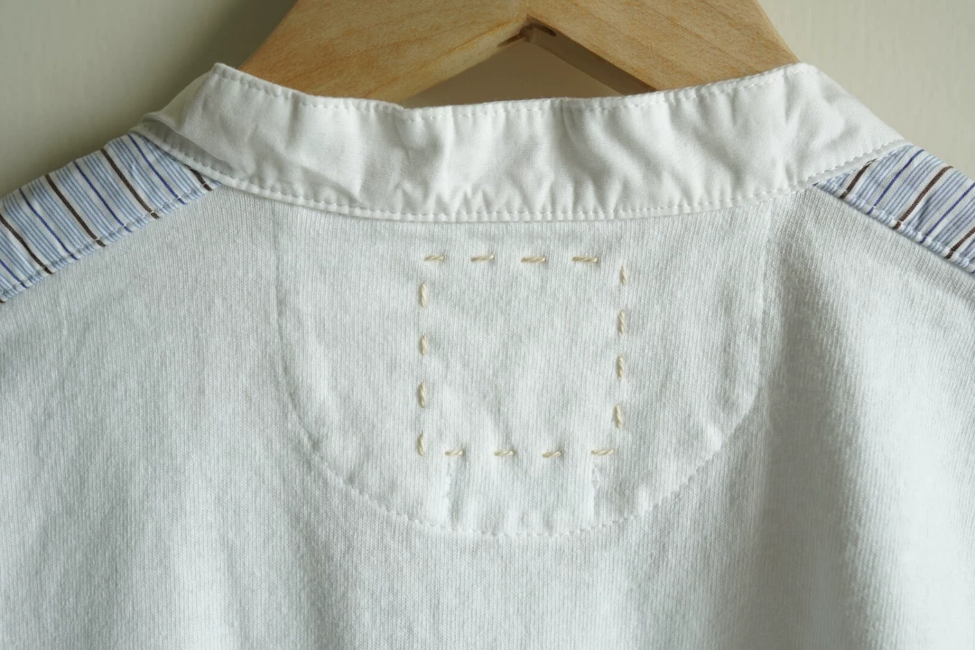 visvim Marcella Kurta Striped Long-Sleeve Shirt — back