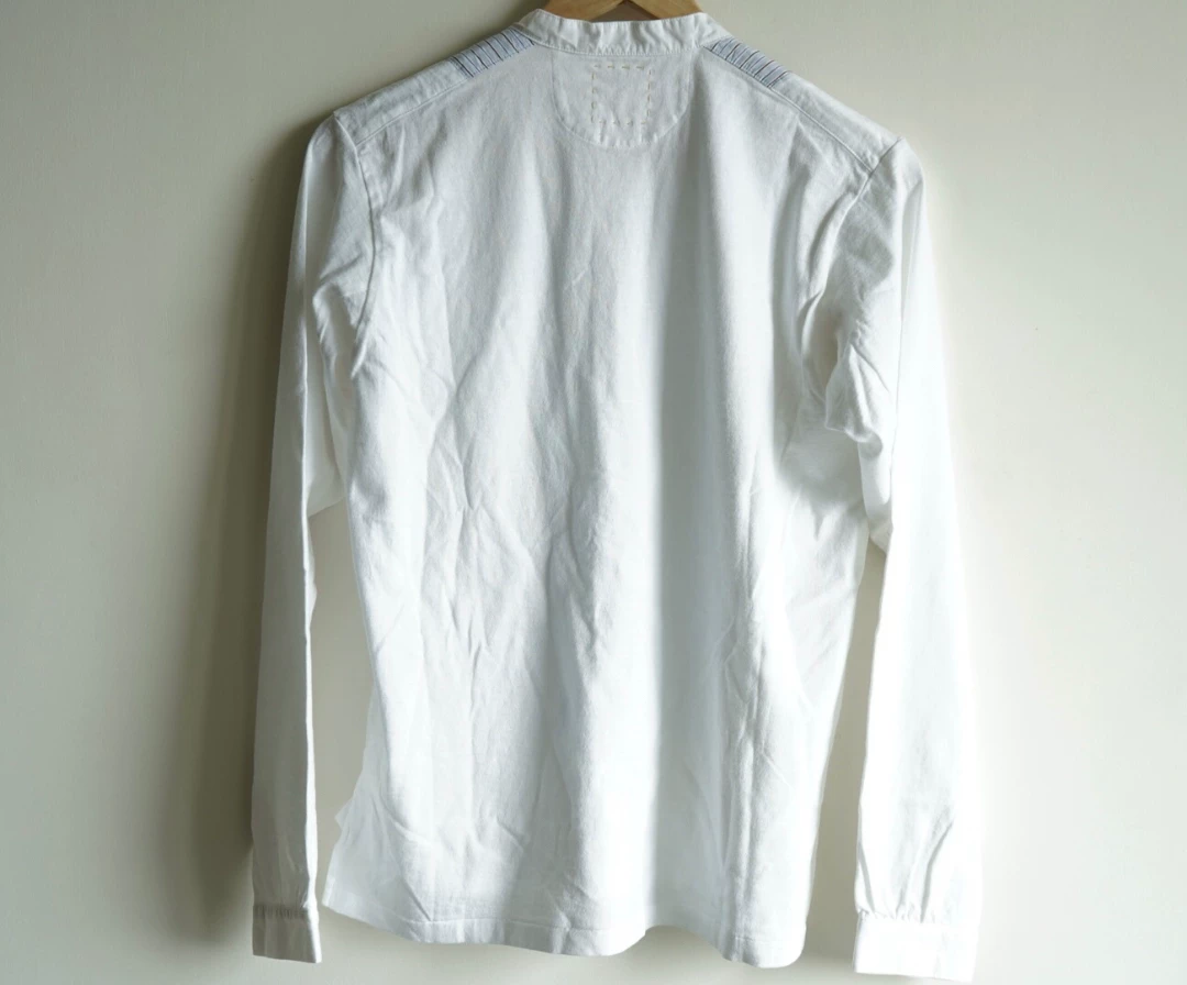 visvim Marcella Kurta Striped Long-Sleeve Shirt — detail