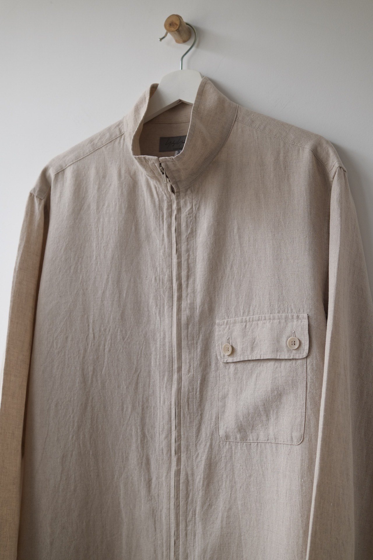 Yohji Yamamoto 22SS Linen Shirt — detail