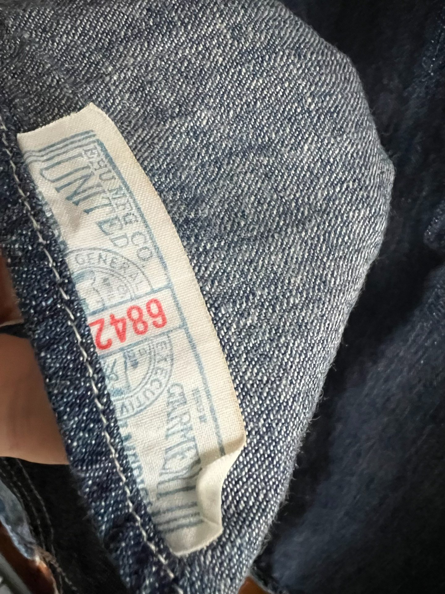 Joe McCoy Japanese Selvedge Denim Work Shirt — label