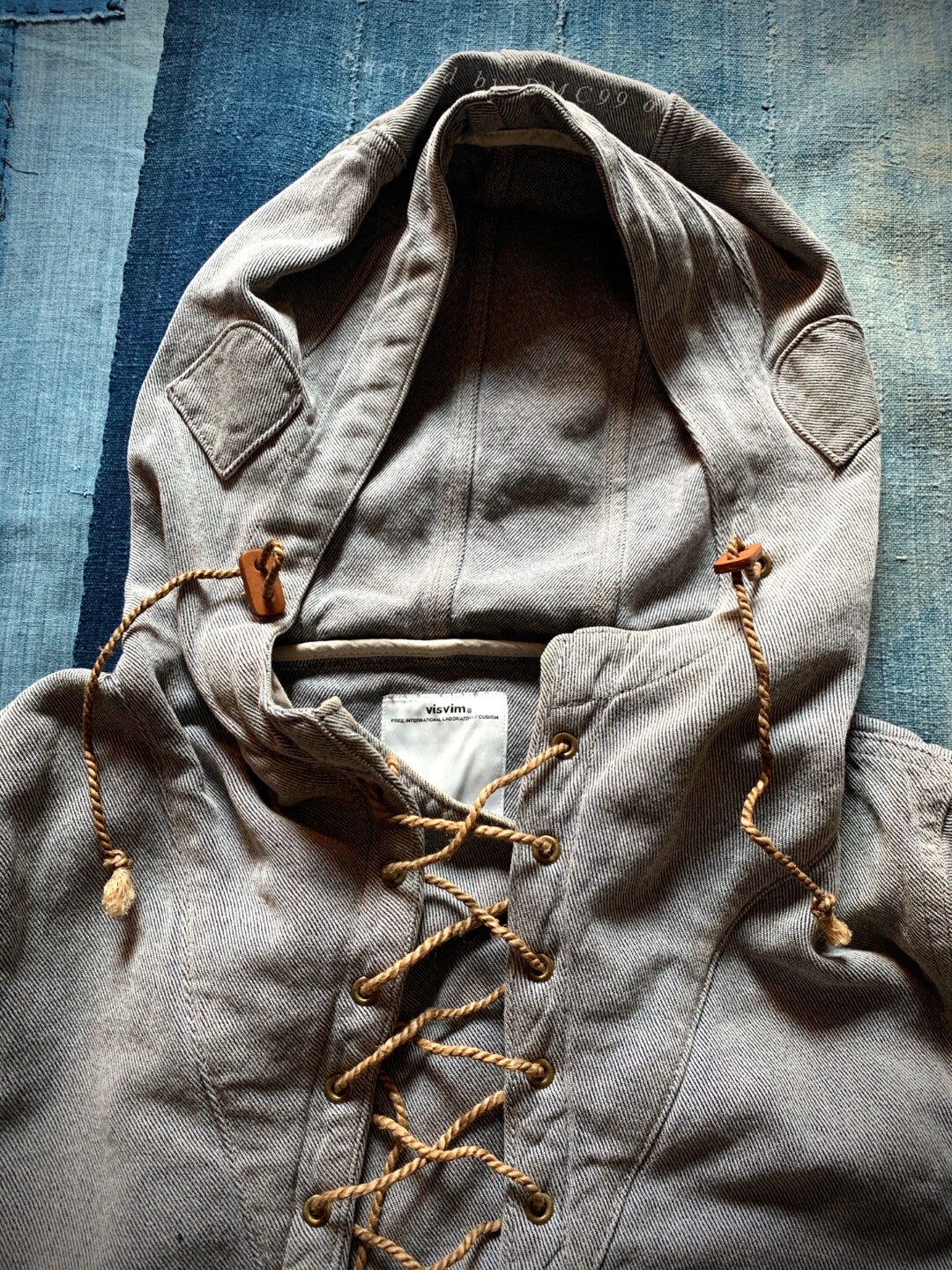 Visvim Chinook Parka Oil Paint Canvas FIL — detail
