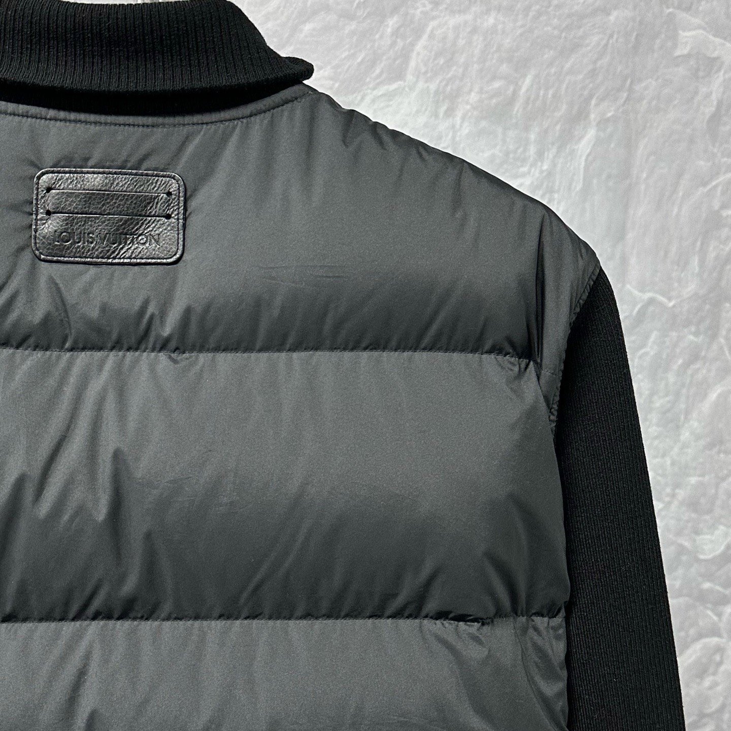 Louis Vuitton Spliced Knit Down Jacket — detail