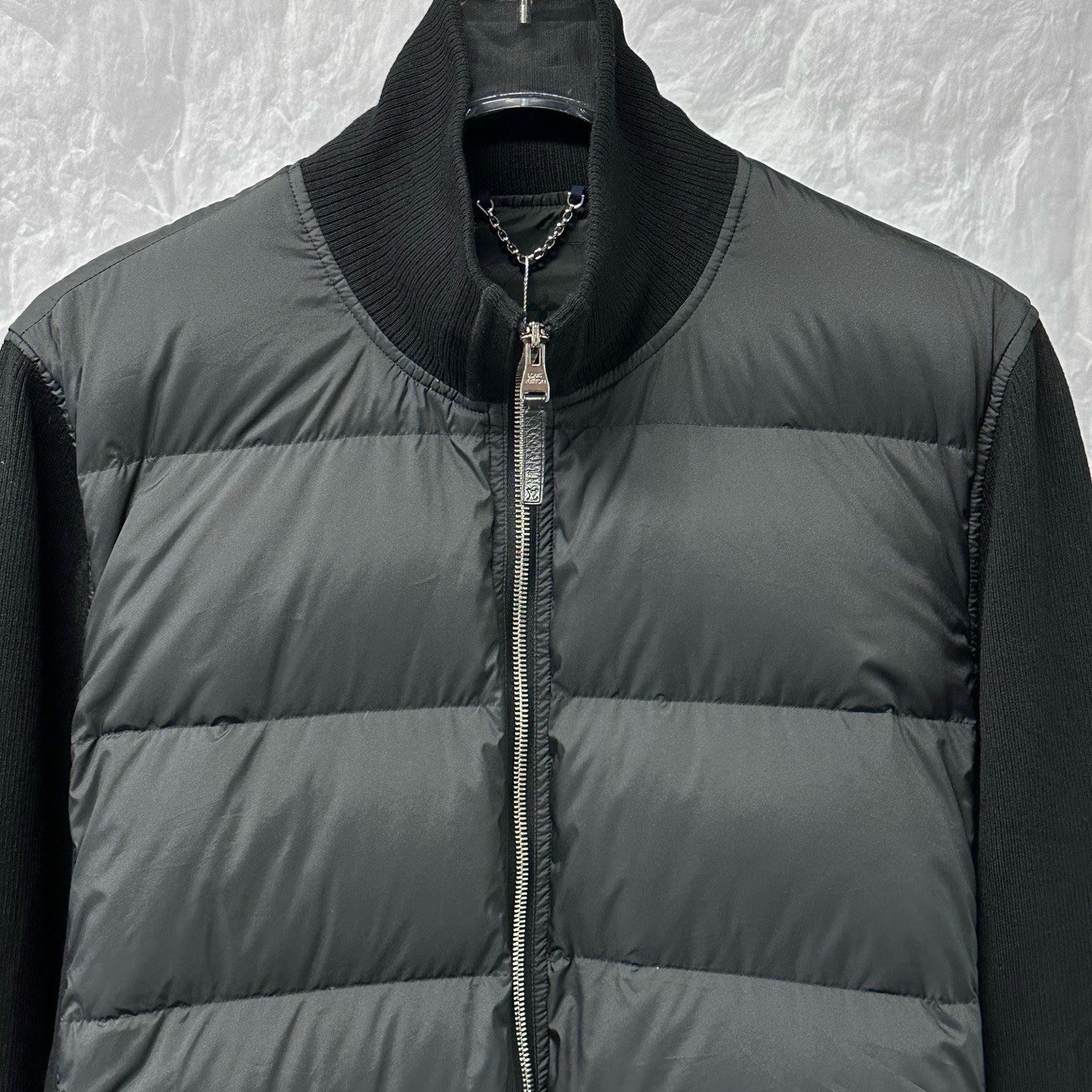 Louis Vuitton Spliced Knit Down Jacket — front
