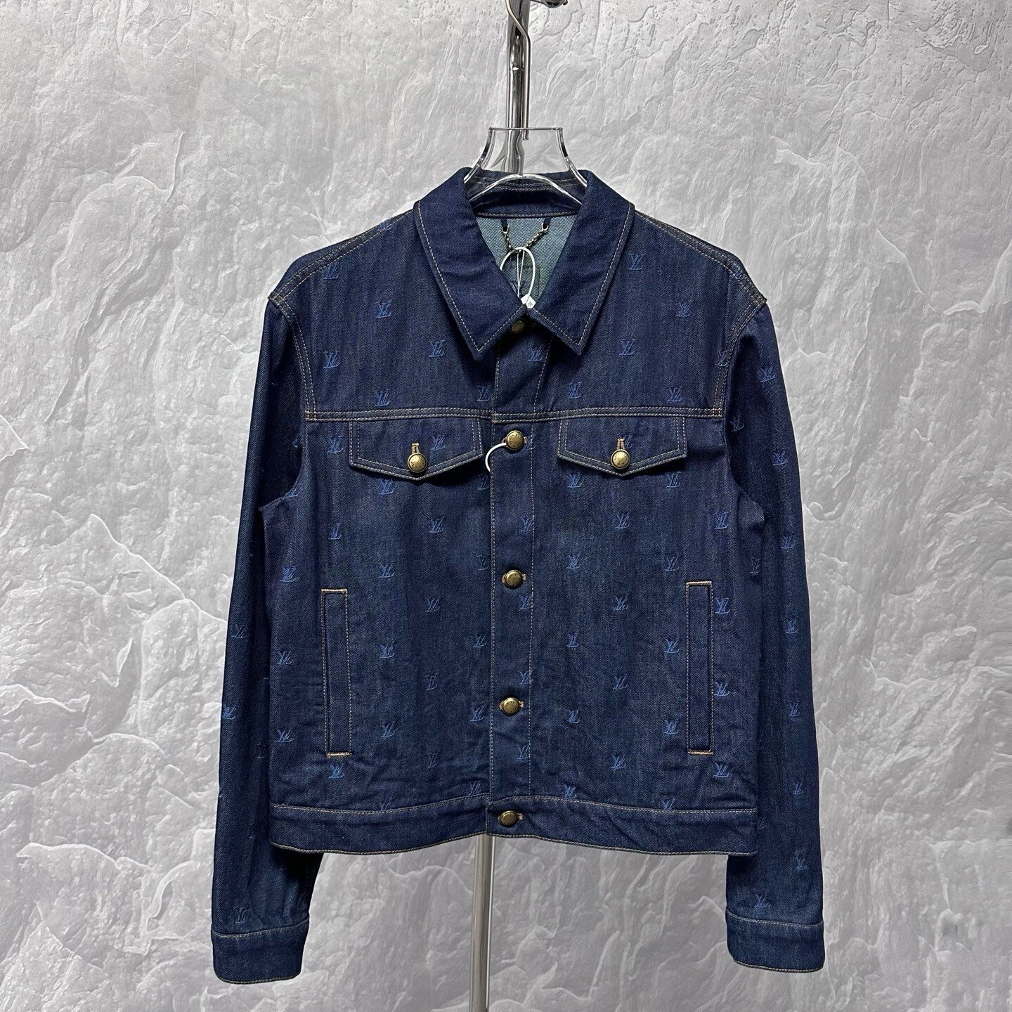 Louis Vuitton All-Over Embroidered Denim Jacket