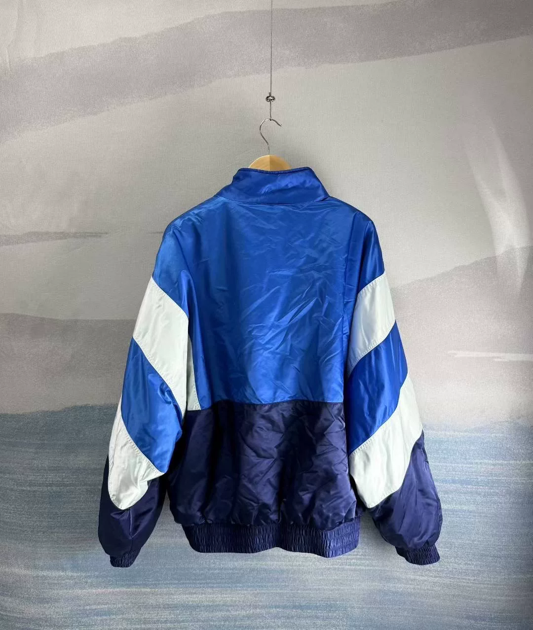 Balenciaga Blue White Double Hook Padded Jacket — detail
