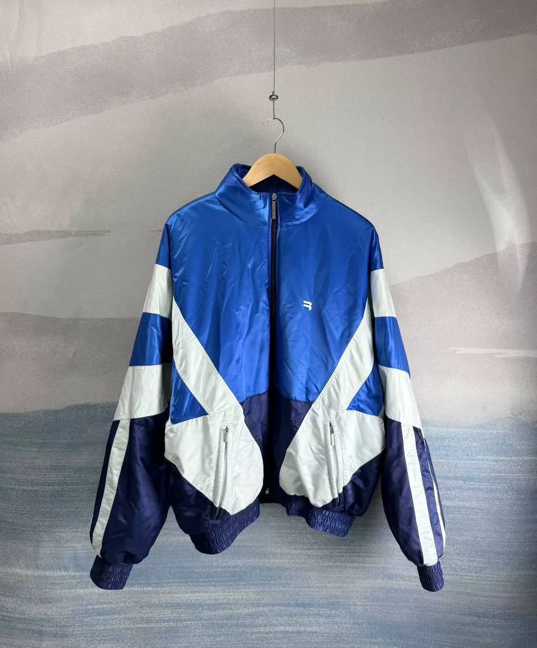 Balenciaga Blue White Double Hook Padded Jacket