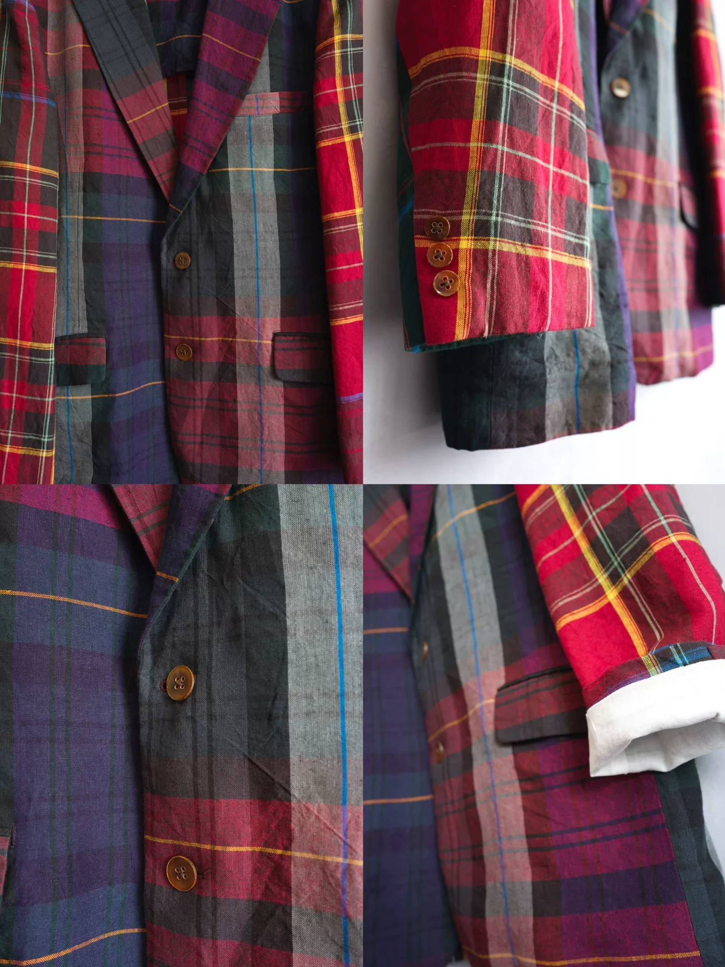 Yohji Yamamoto 05SS Plaid Runway Coat — label