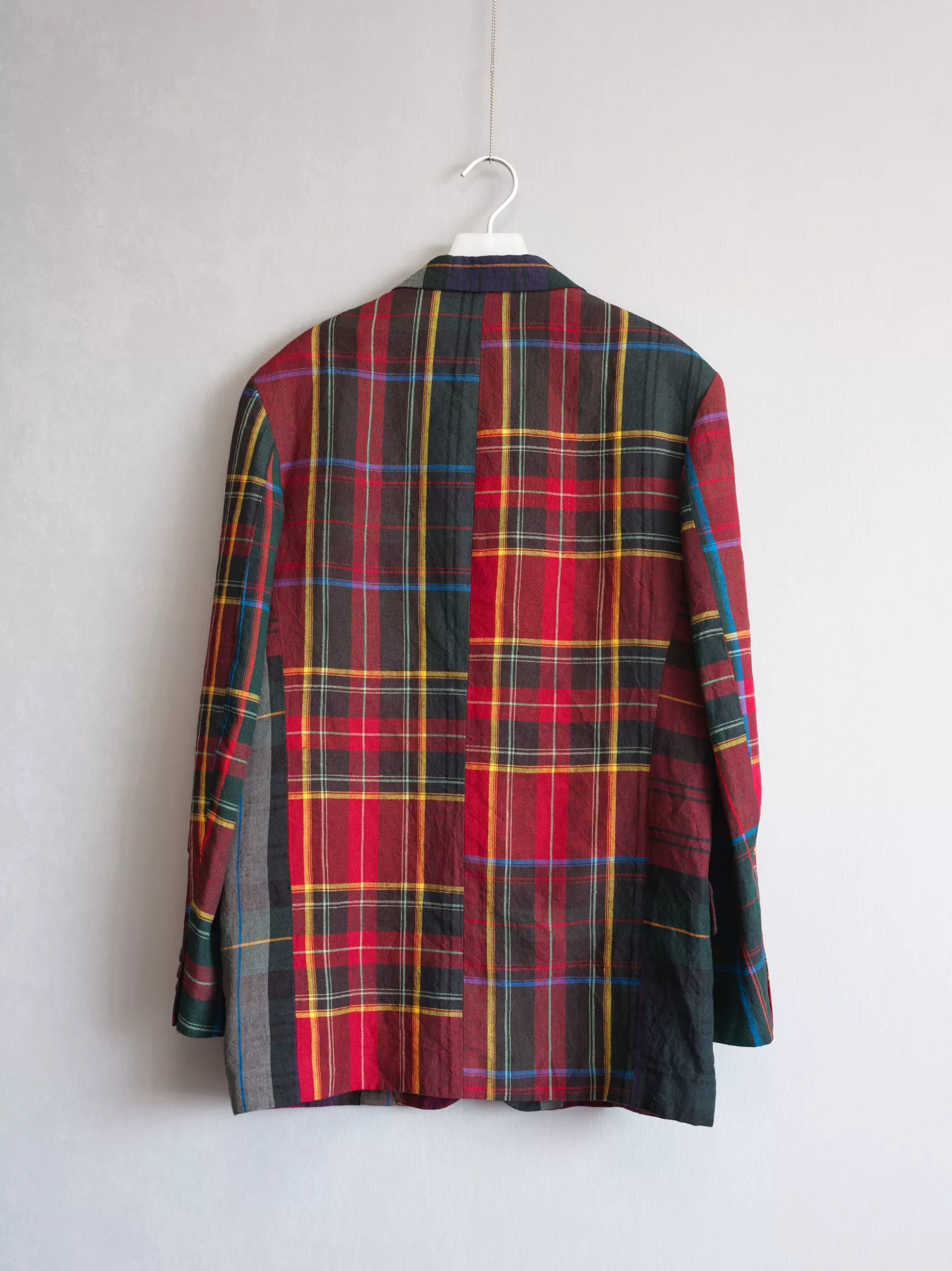 Yohji Yamamoto 05SS Plaid Runway Coat — detail