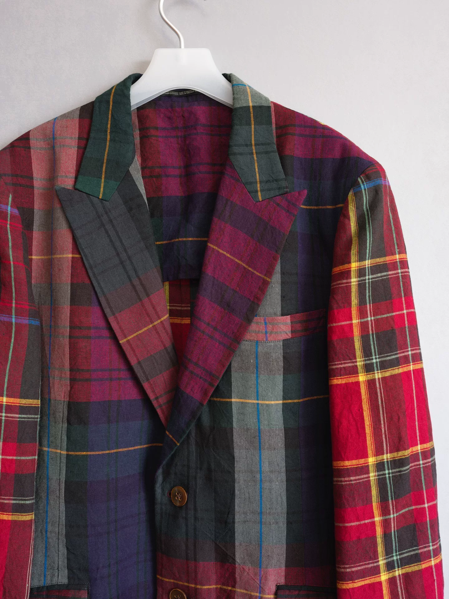 Yohji Yamamoto 05SS Plaid Runway Coat — back