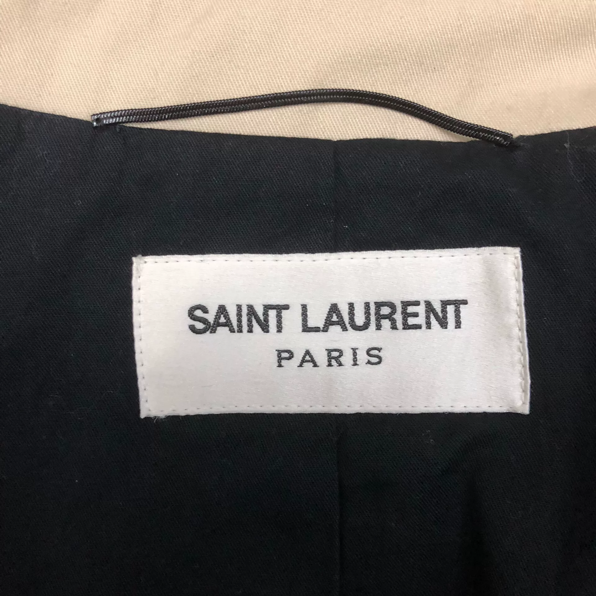 Saint Laurent 16FW Khaki Trench Coat — back