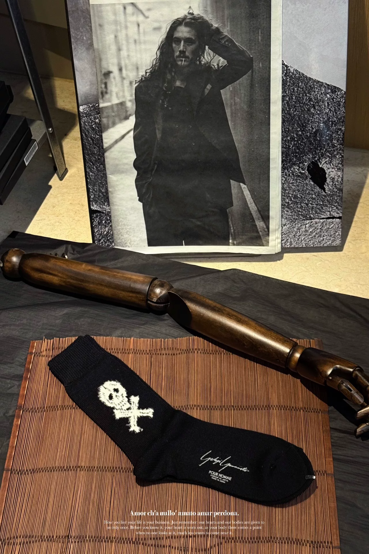 Yohji Yamamoto 94AW Skull Wool Socks — front