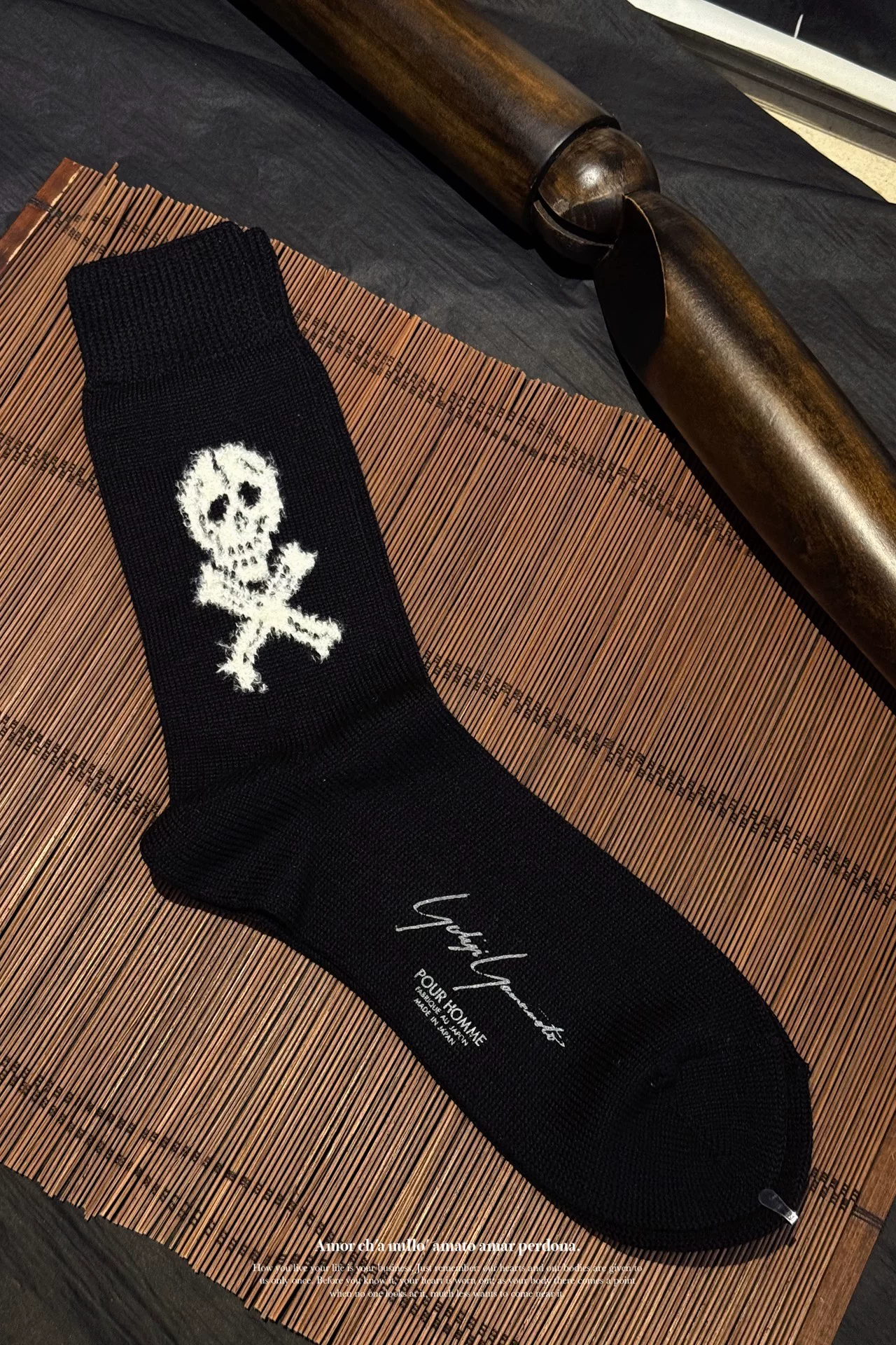 Yohji Yamamoto 94AW Skull Wool Socks — back