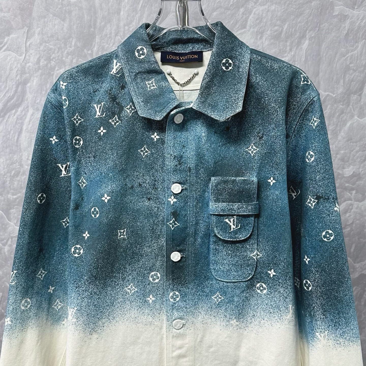 Louis Vuitton Monogram Gradient Denim Jacket — front