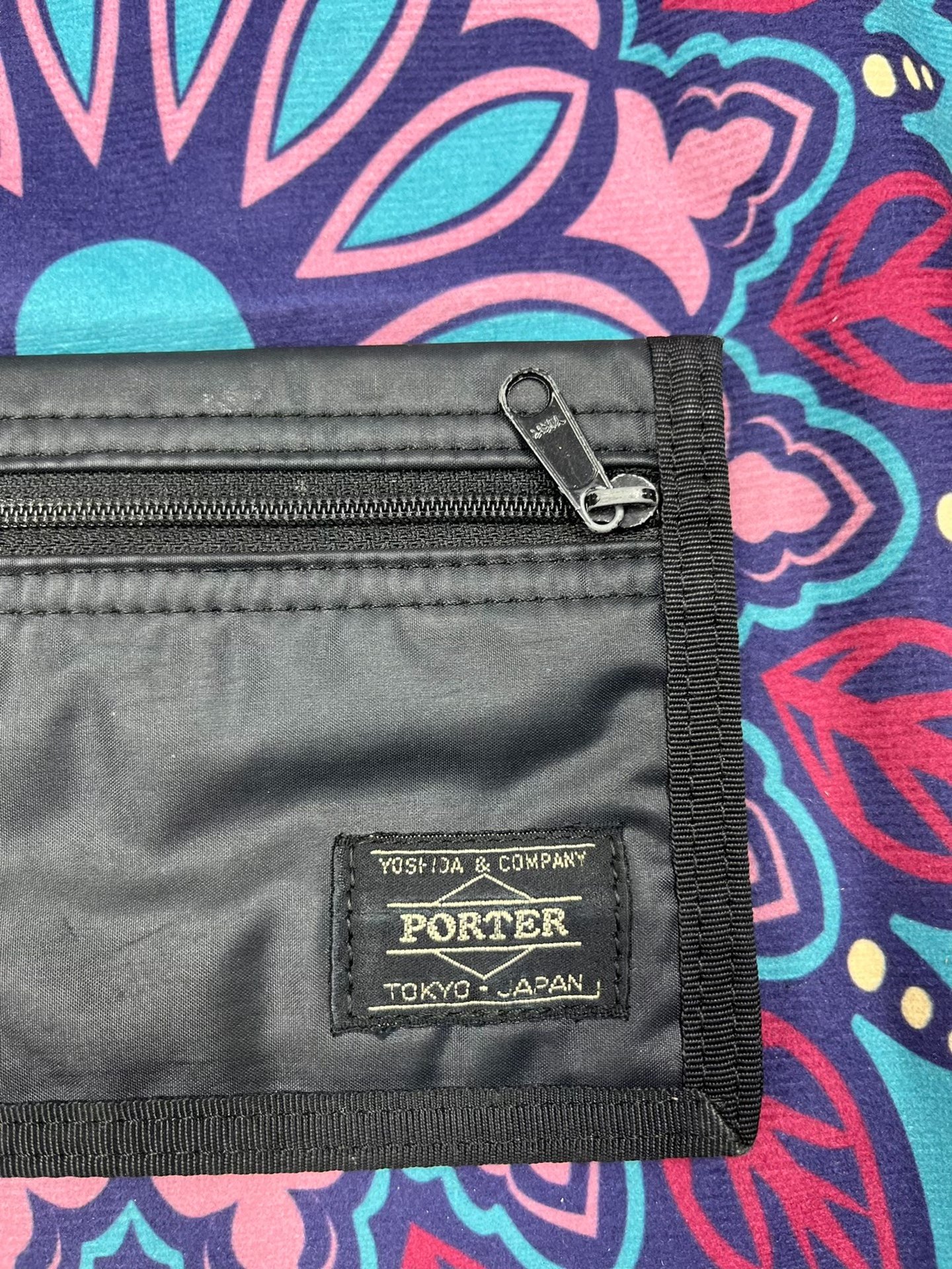 Black Porter Two-Fold Long Wallet — detail