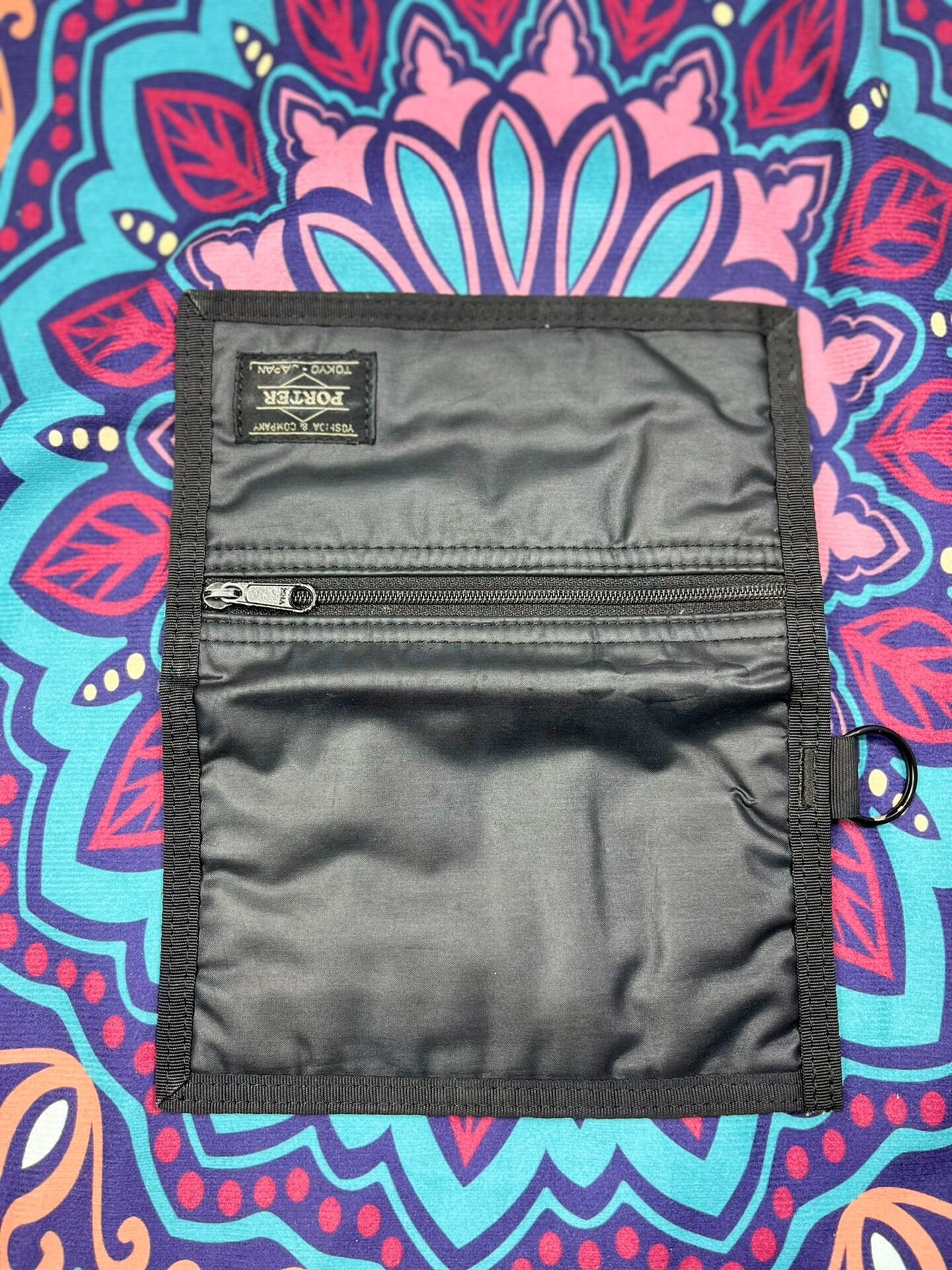 Black Porter Two-Fold Long Wallet — back