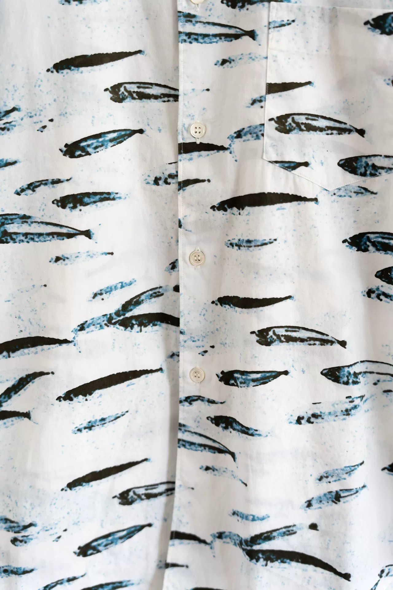 Comme des Garcons 90s Fish Short-Sleeve Shirt — back