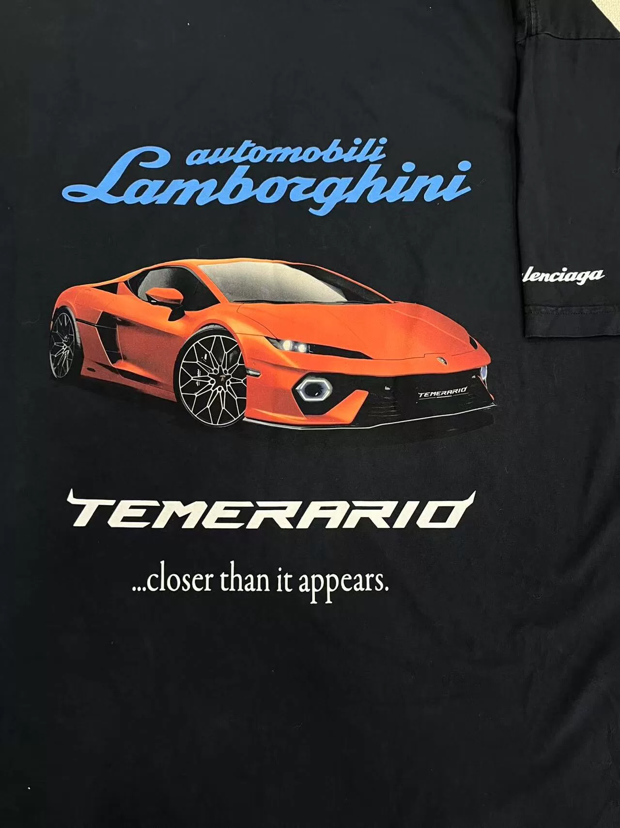 Balenciaga x Lamborghini Short-Sleeve T-Shirt — detail