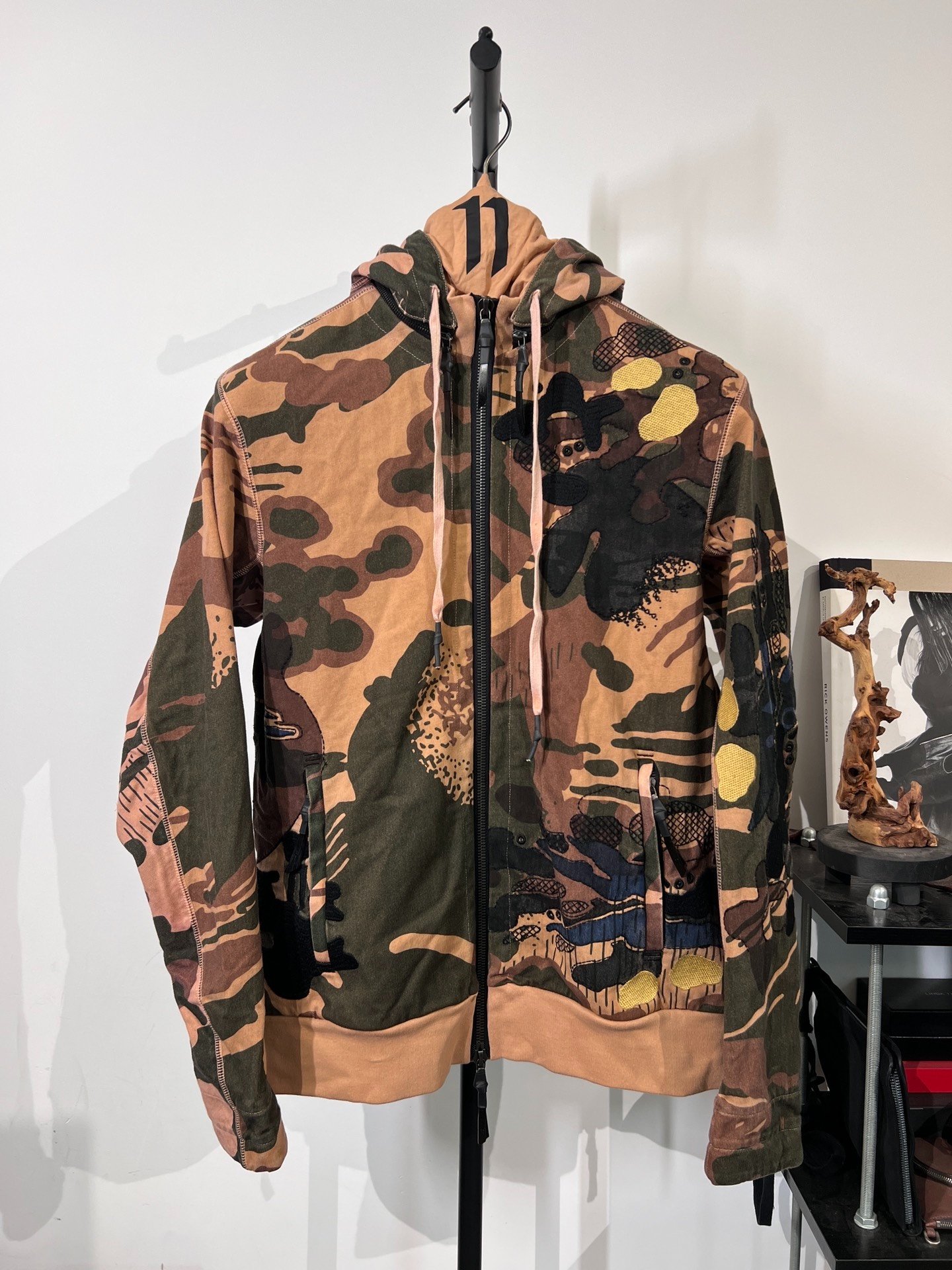 Boris Bidjan Saberi Camo Hooded Zip Jacket