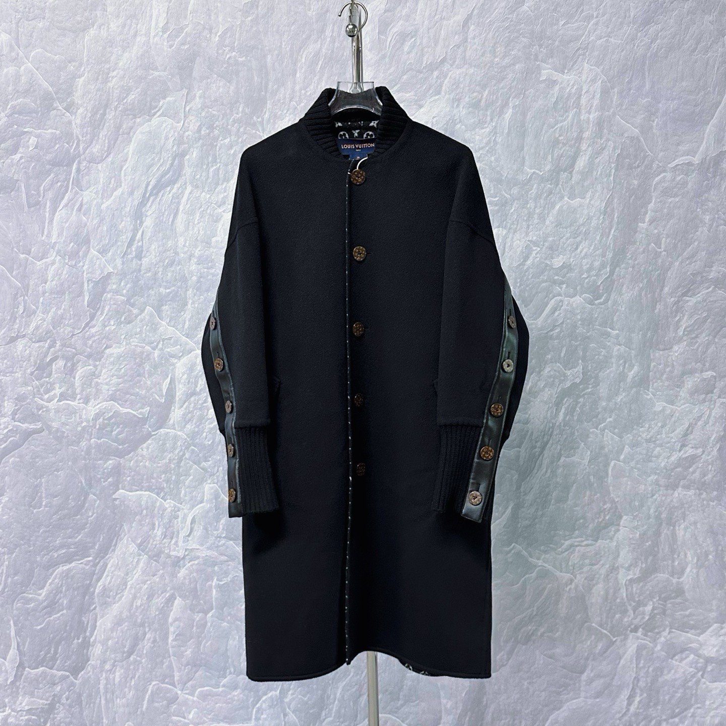 Louis Vuitton Monogram Button Coat 38 — front