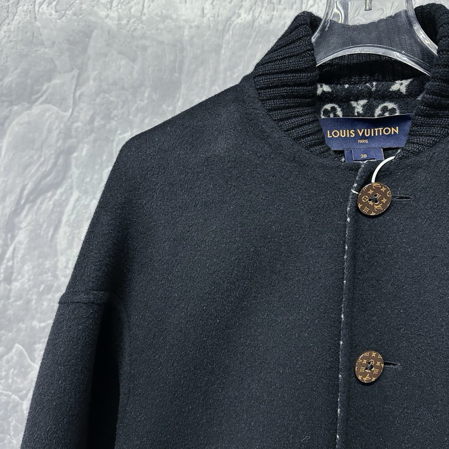 Louis Vuitton Monogram Button Coat 38 — back