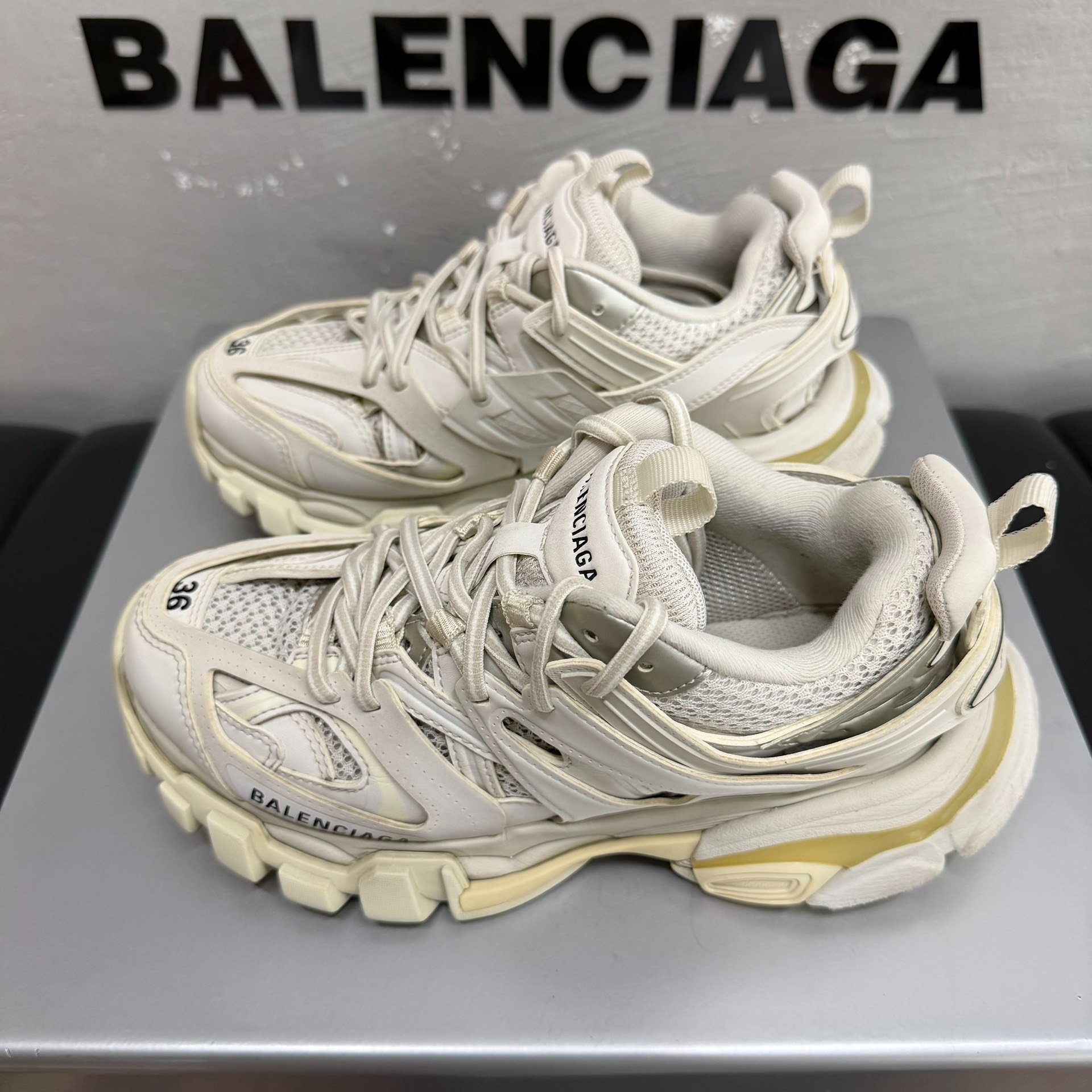 Balenciaga Track White Chunky Sneakers 36 — back