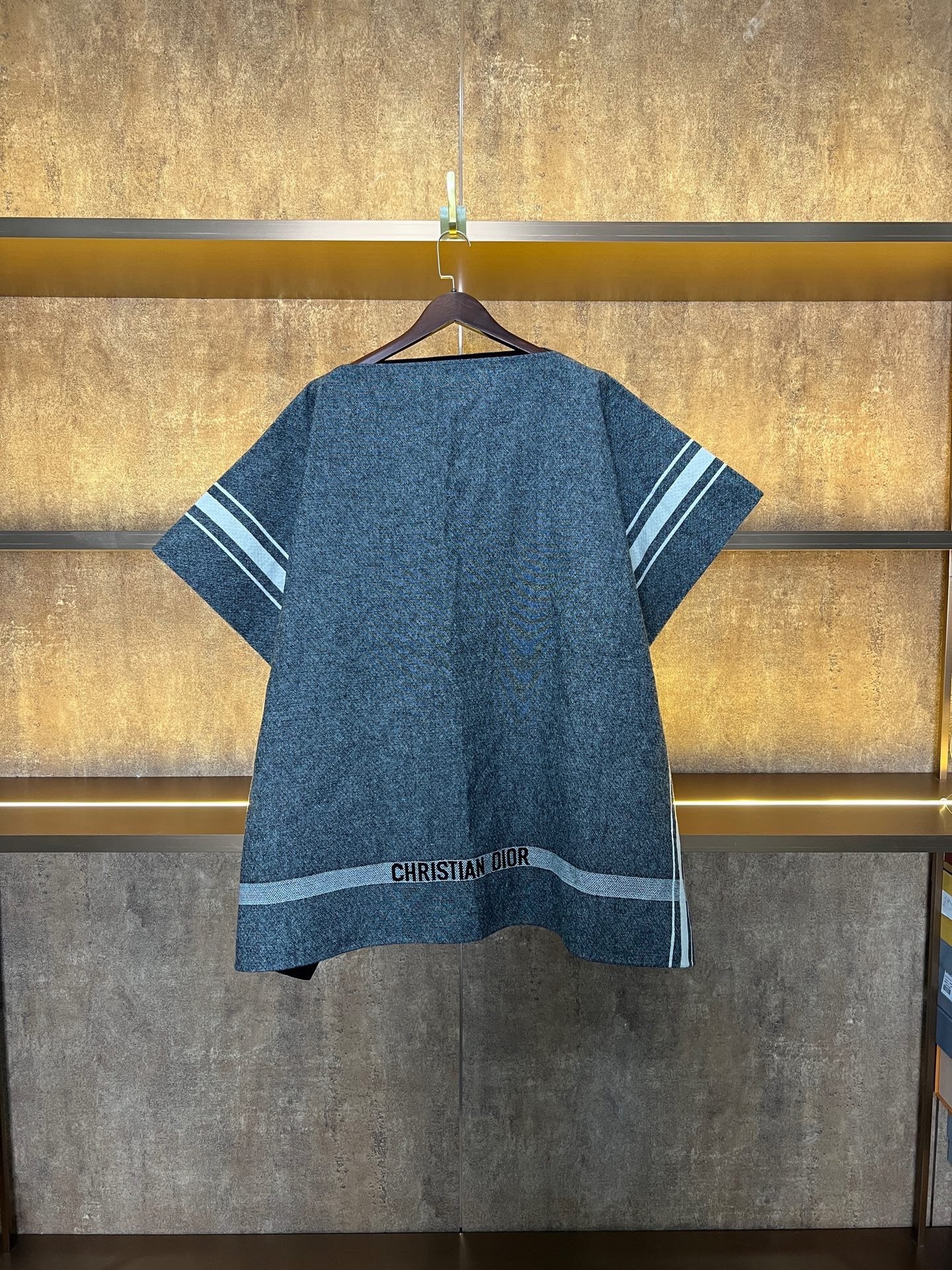 Dior Logo Slogan Cape — front