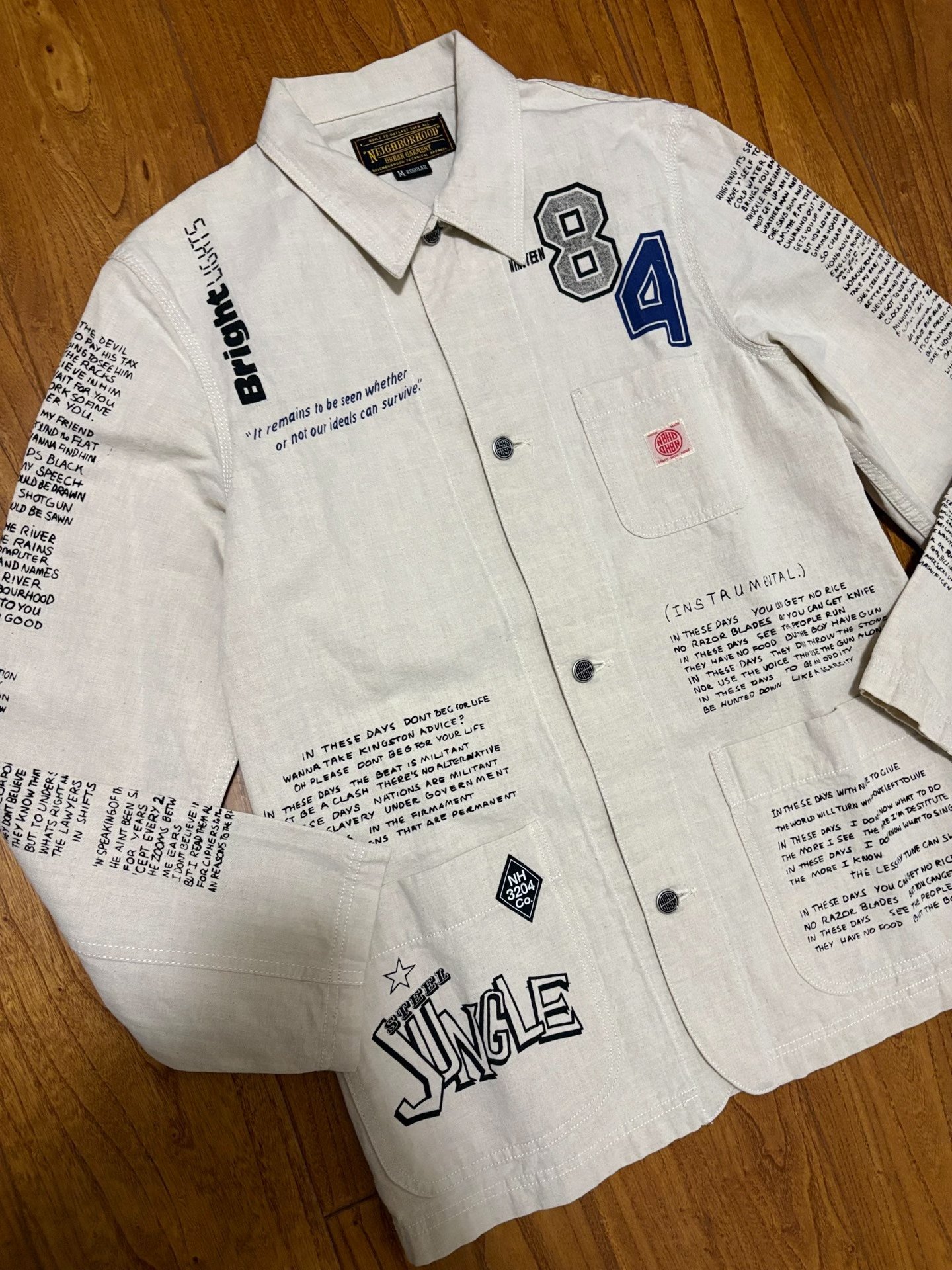 NEIGHBORHOOD Early Hand-Painted Shirt Jacket — label