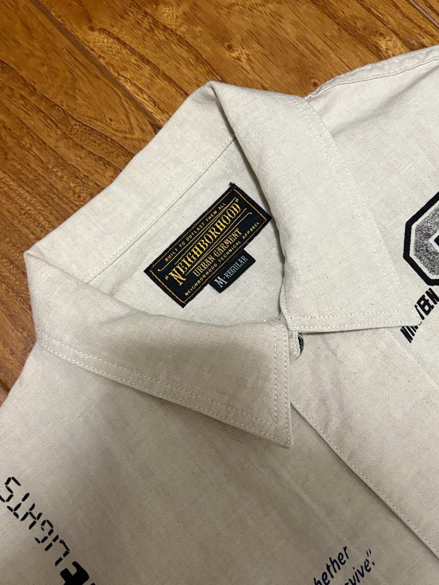 NEIGHBORHOOD Early Hand-Painted Shirt Jacket — detail