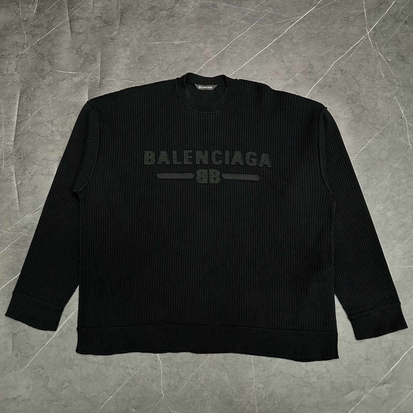 Balenciaga 25 New Patch Letter Knit Sweater