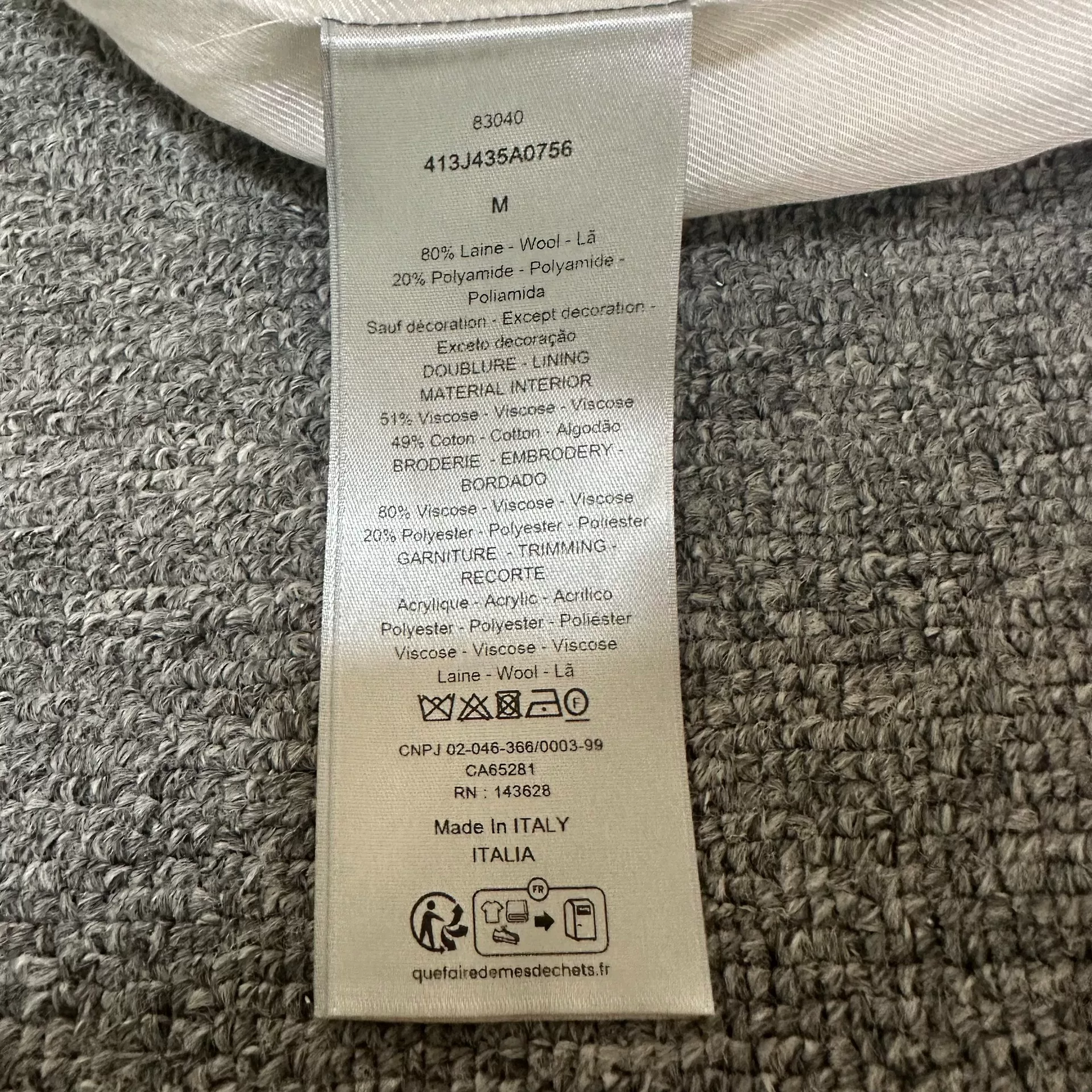 Dior Dragon Year Limited Baseball Jacket — label
