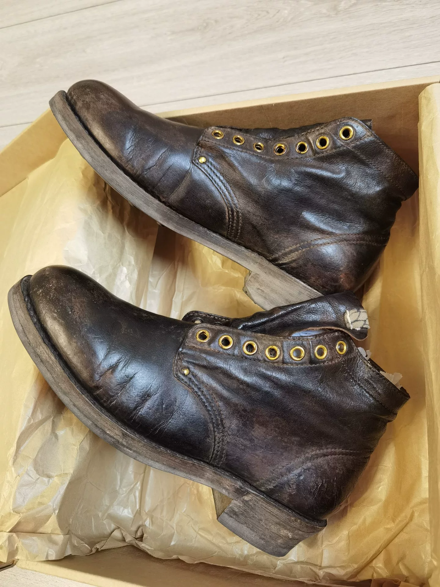 VISVIM ICT BRIGADIER 7-Eyelet Boots — back