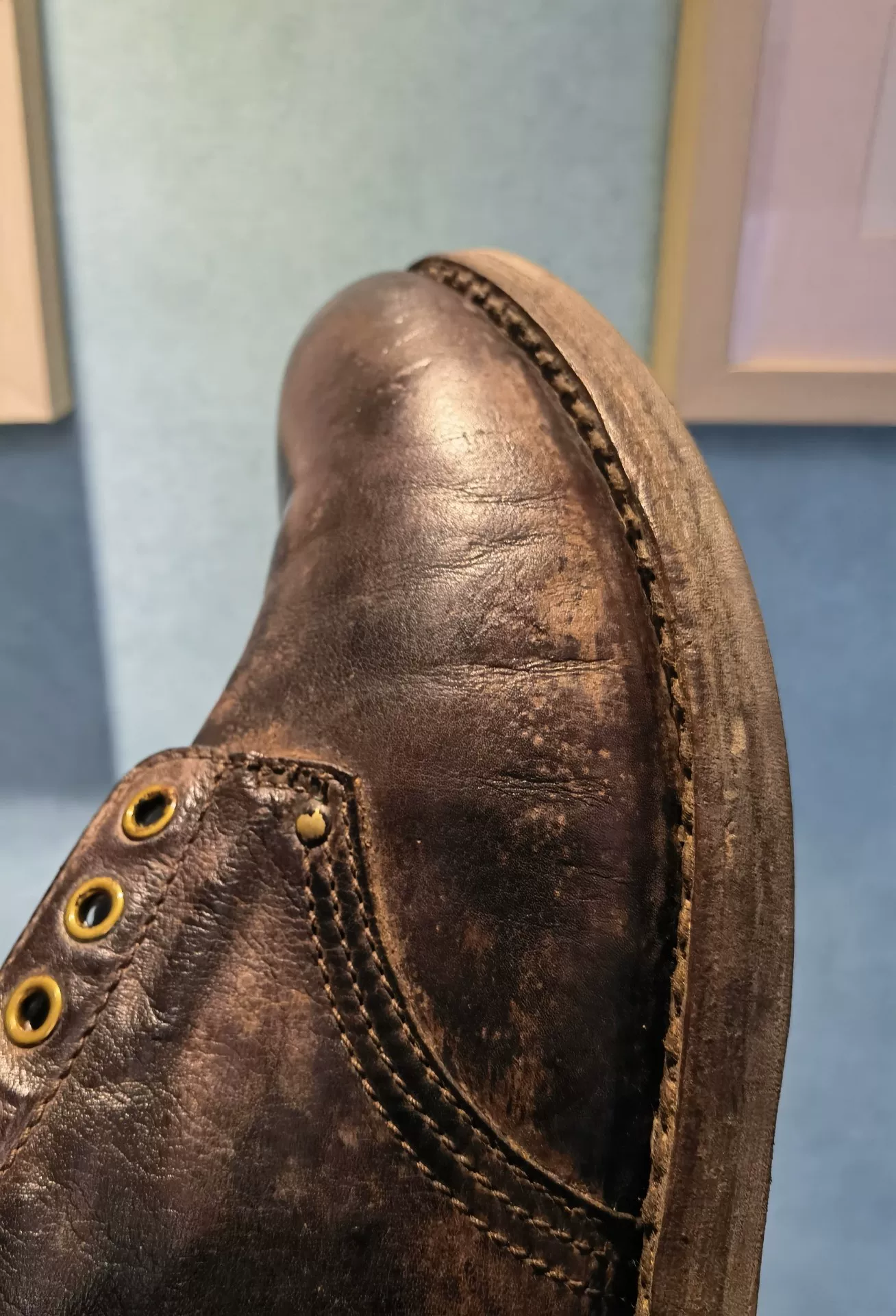 VISVIM ICT BRIGADIER 7-Eyelet Boots — label