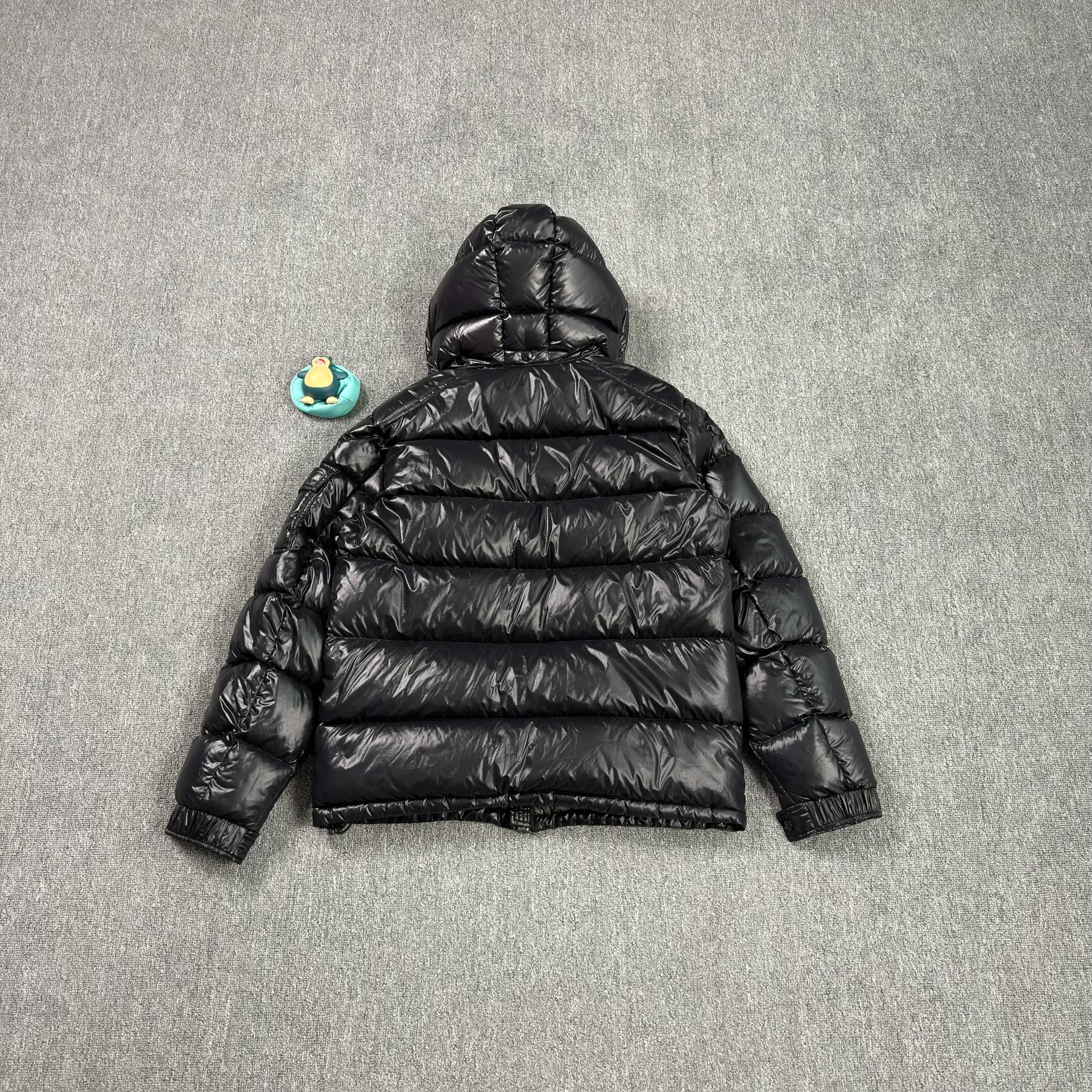 Moncler Maya Black Puffy Down Jacket — front