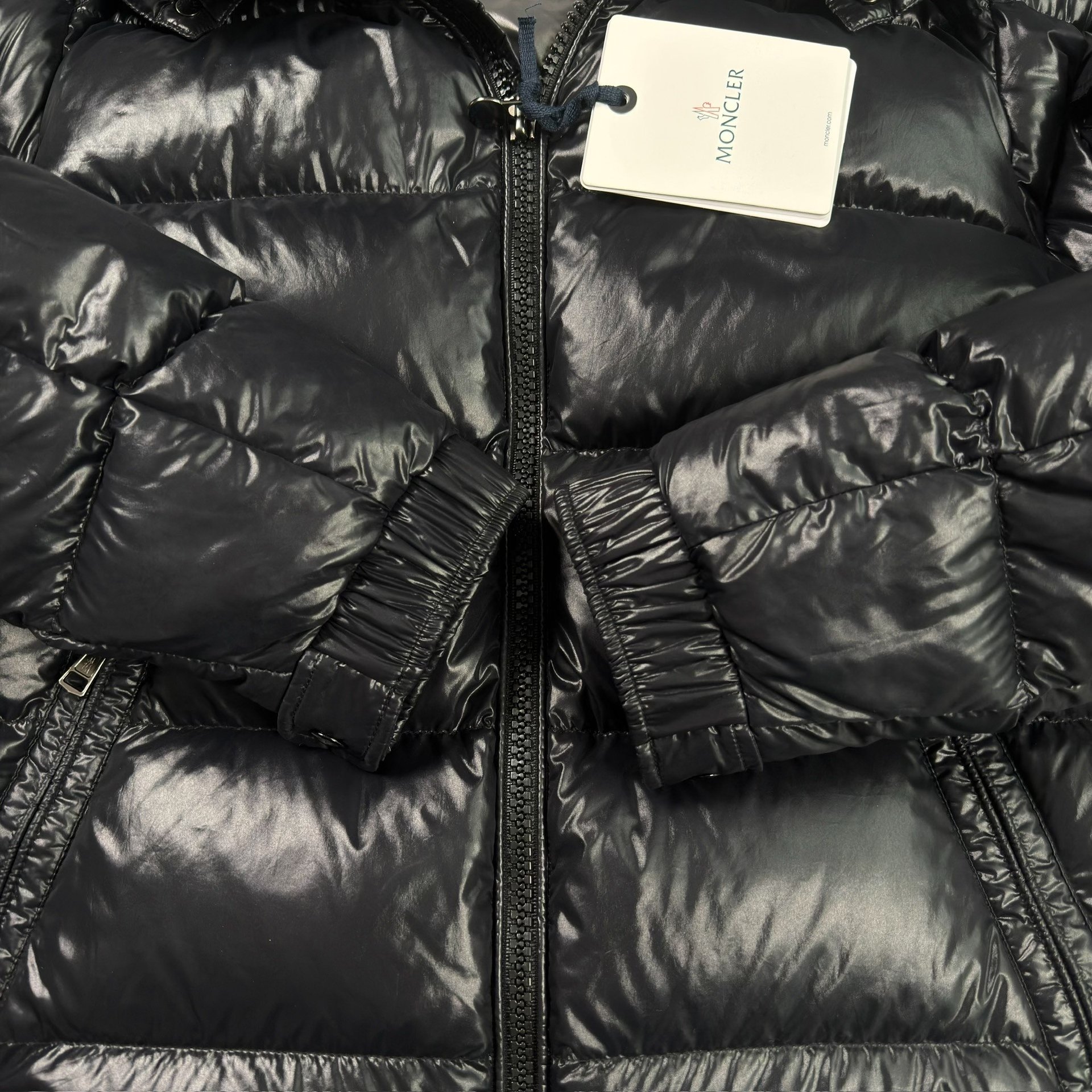 Moncler Maya Black Puffy Down Jacket — back