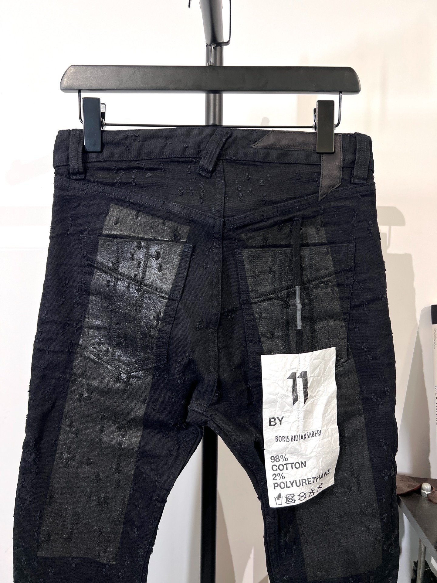 Boris Bidjan Saberi 11by bbs P1 Curved Denim Pants — detail