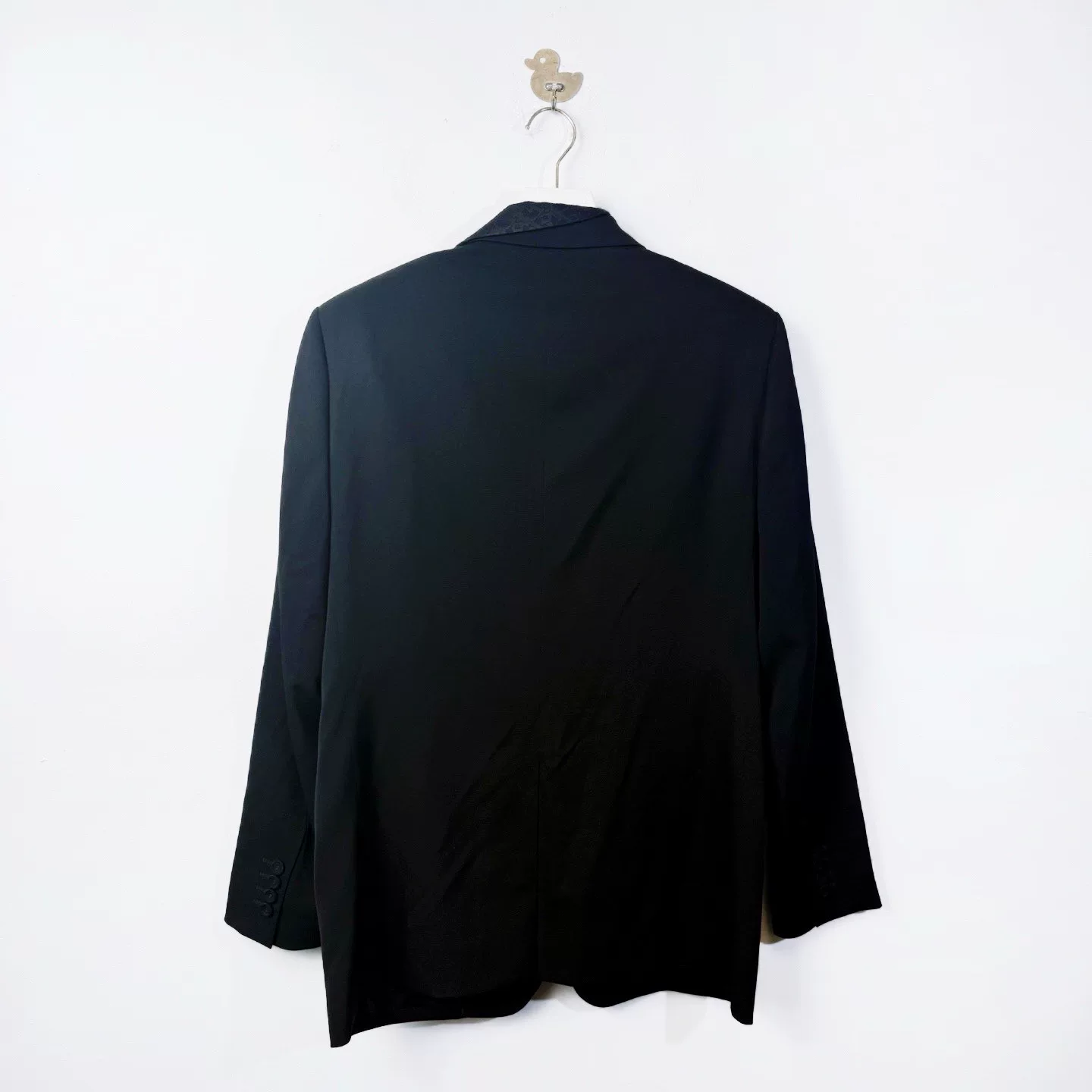 Dior New Double Collar Logo Wool Blazer — front