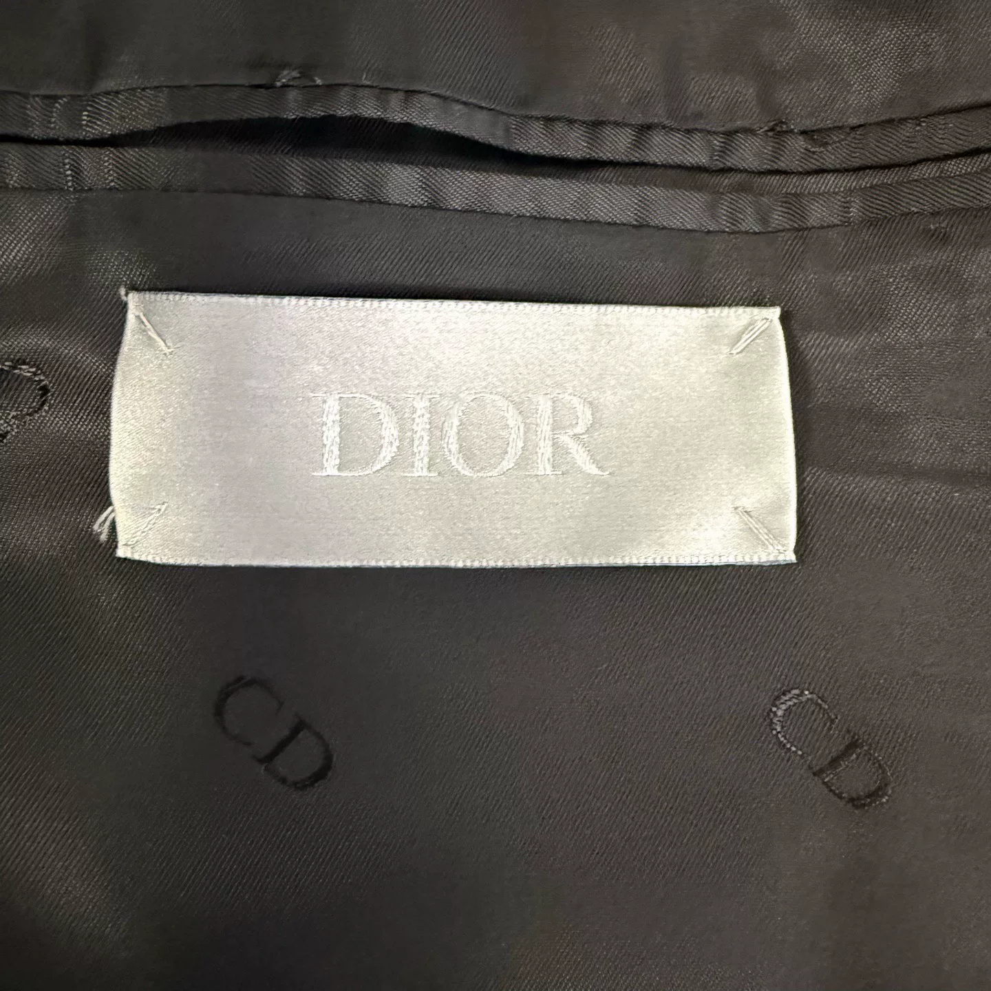 Dior New Double Collar Logo Wool Blazer — back