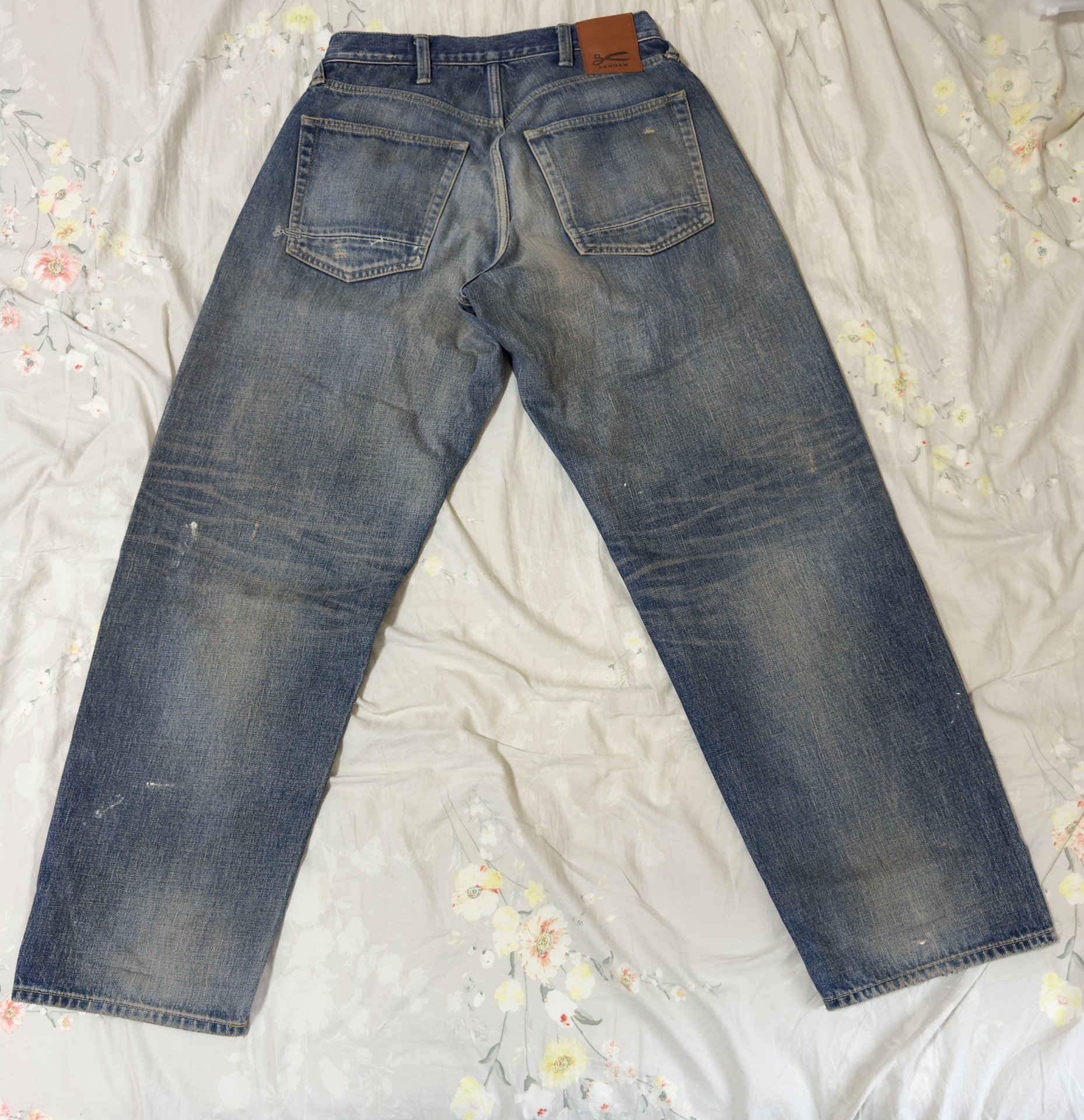 Denham 24SS Jumbo Limited Distressed Patch Jeans — front