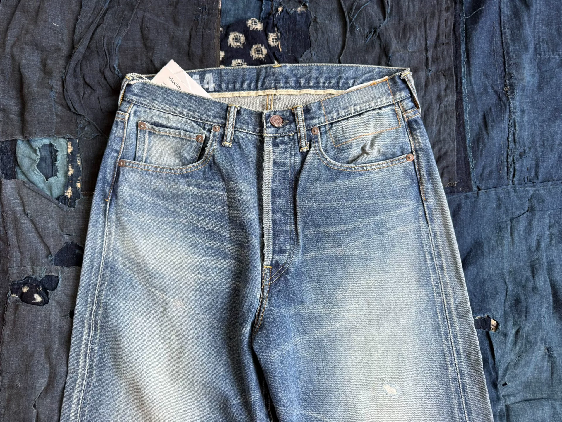 VISVIM 25AW SOCIAL SCULPTURE 01 EX WD DMGD-44 Distressed Jeans — label