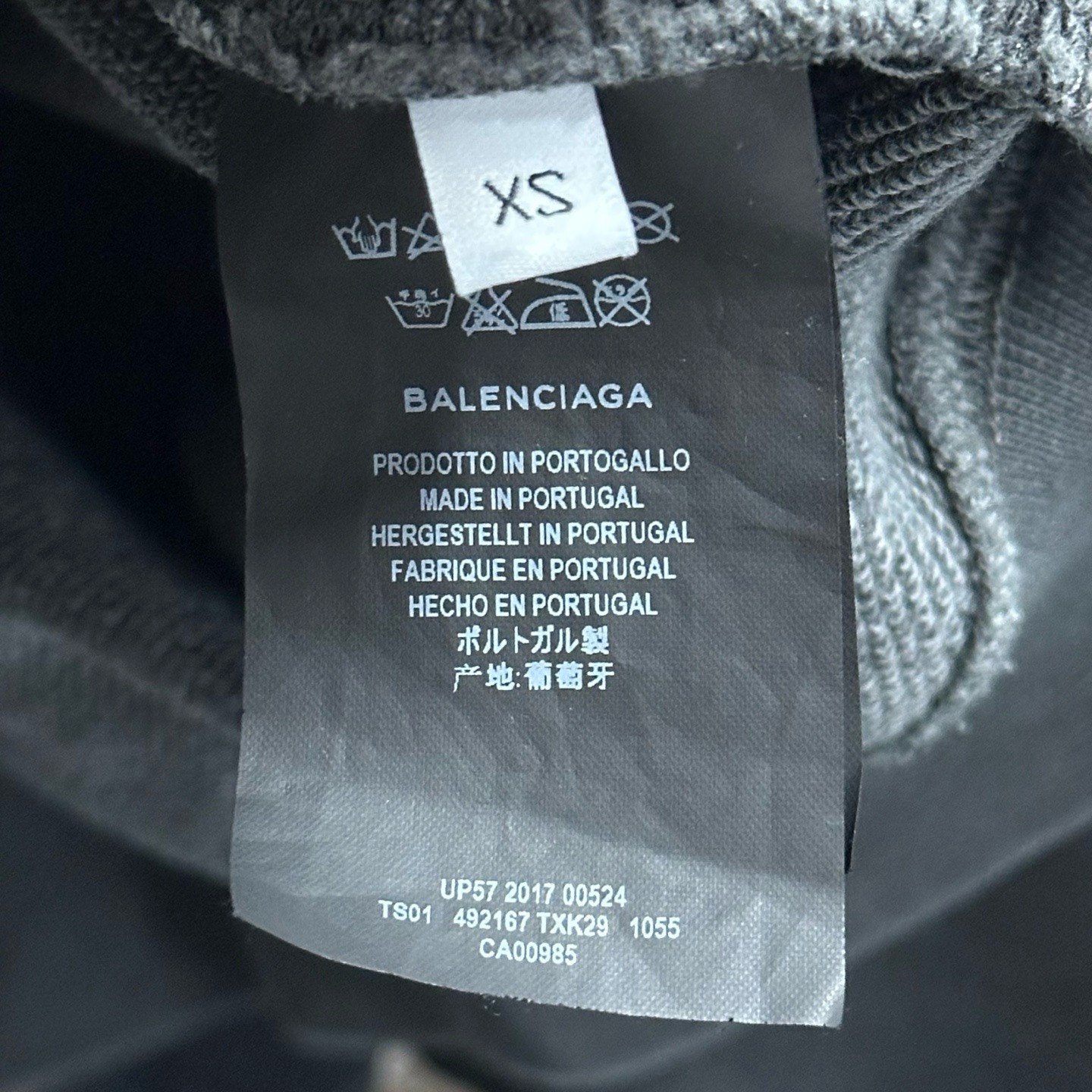 Balenciaga Back Logo Print Hoodie — label