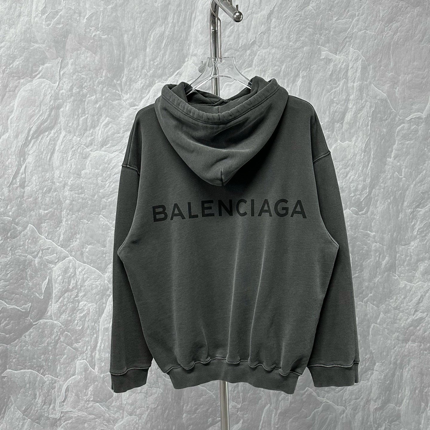 Balenciaga Back Logo Print Hoodie — back
