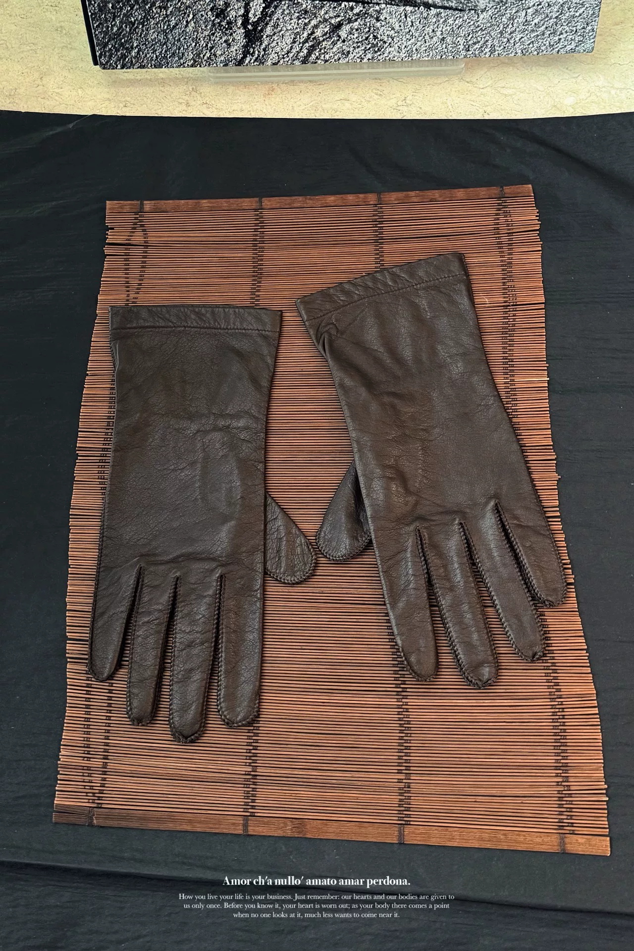 Yohji Yamamoto Stitched Leather Gloves
