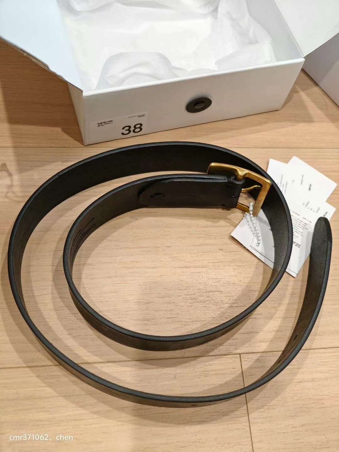 VISVIM 24AW PLAIN BELT 40MM — label