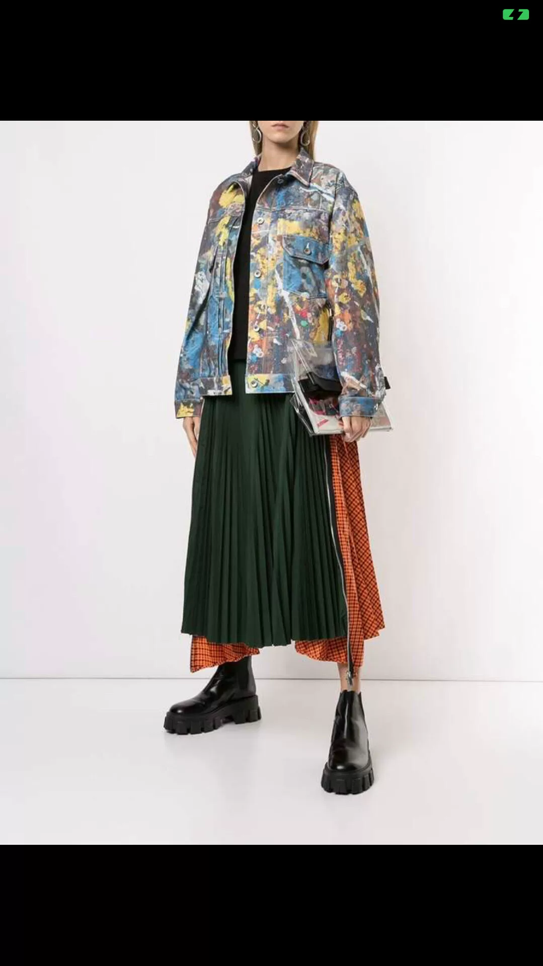 Sacai x Jackson Pollock Graffiti Denim Jacket — back