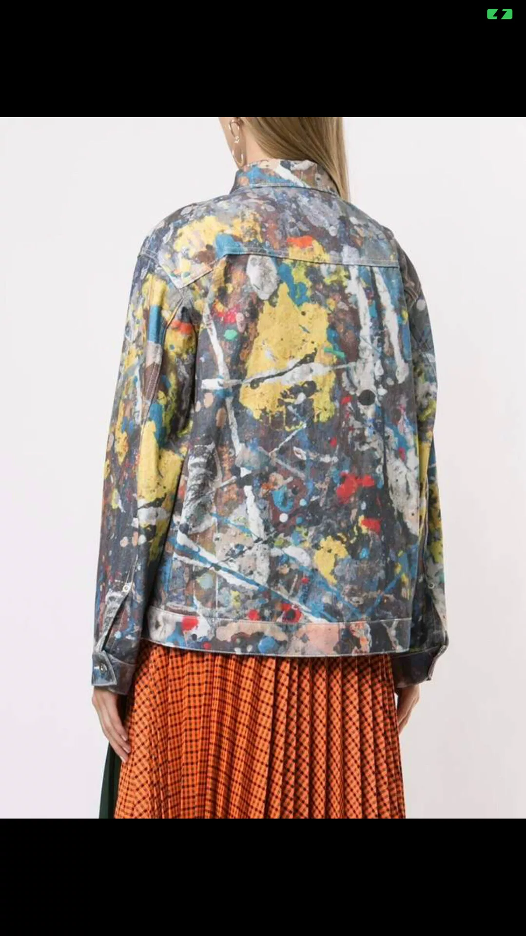 Sacai x Jackson Pollock Graffiti Denim Jacket — label